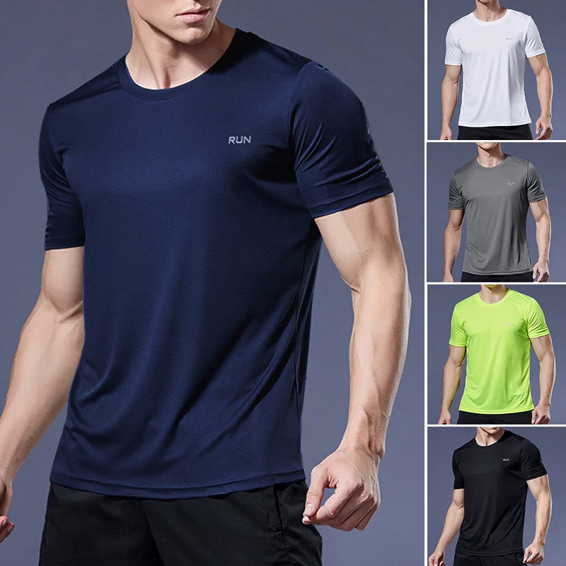 Navy Run – Camiseta Masculina Esportiva Azul Marinho com Tecido Respirável