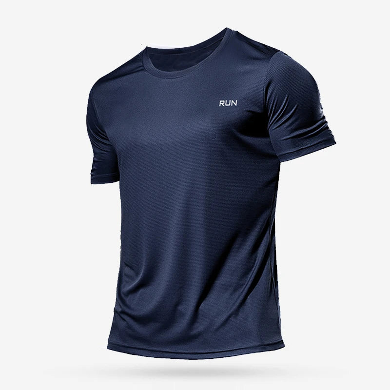 Navy Run – Camiseta Masculina Esportiva Azul Marinho com Tecido Respirável
