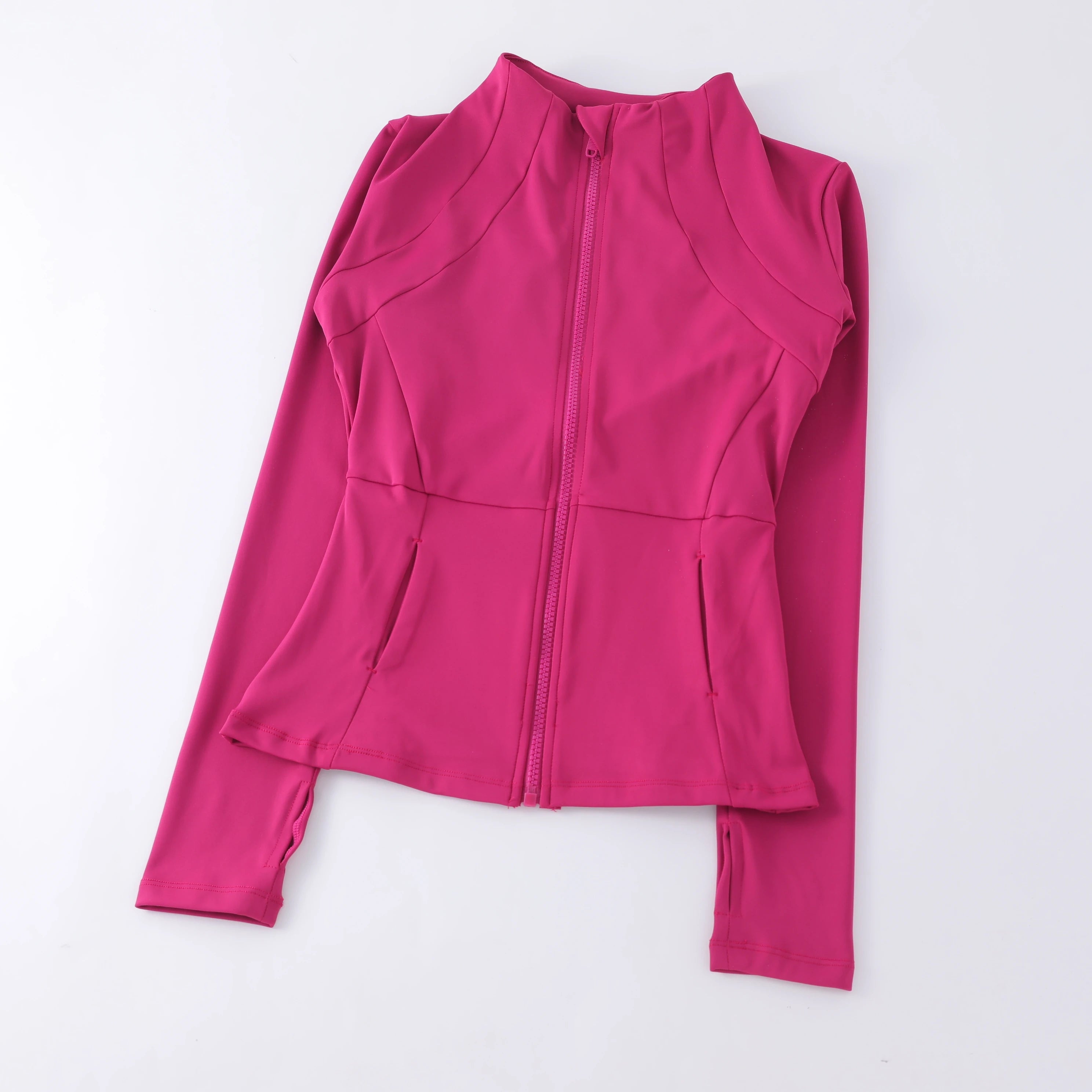 Blush Motion – Jaqueta Feminina Esportiva Rosa com Modelagem Ajustada e Estilo Moderno