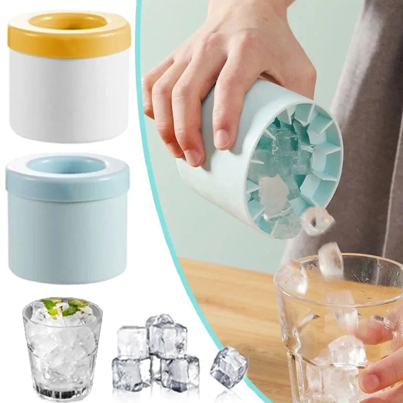 Frost Cube – Forma Portátil de Gelo com Design Inovador e Armazenamento Prático